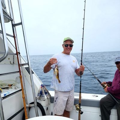 First fish excitement—future angler in the making. First fish excitement—future angler in the making.